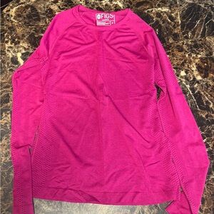 Figs Pink Long Sleeve T-Shirt Performance Wear